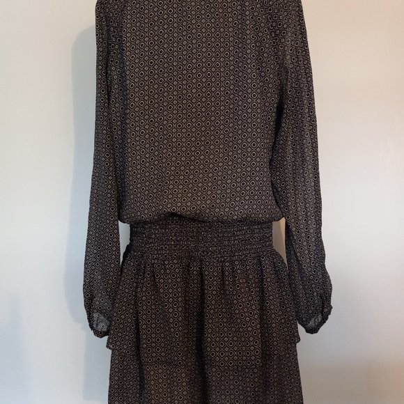 100% pure silk, tiered, boho above-knee dress - Picture 12 of 16